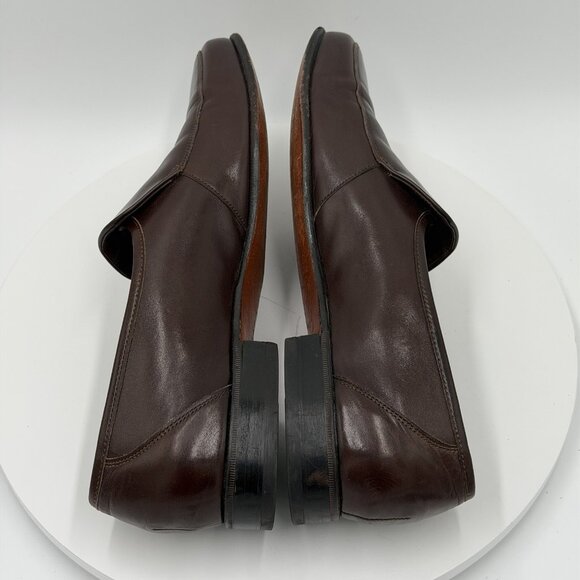 Florsheim Men’s Como Moc Toe Bit Loafers Brown Nappa Leather Vintage 9.5M - Picture 4 of 9